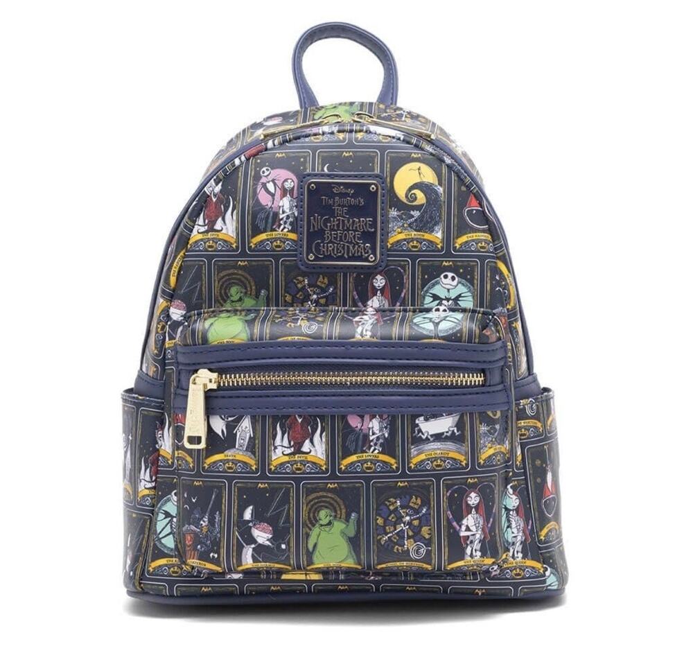 Loungefly Disney Nightmare Before Christmas AOP Tarot Backpack Exclusive NWT